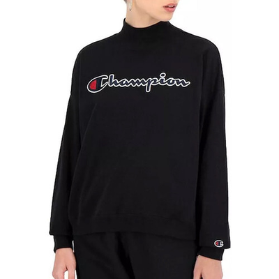 Champion women rochester crewneck long sleeve t-shirt (11447, Black, medium