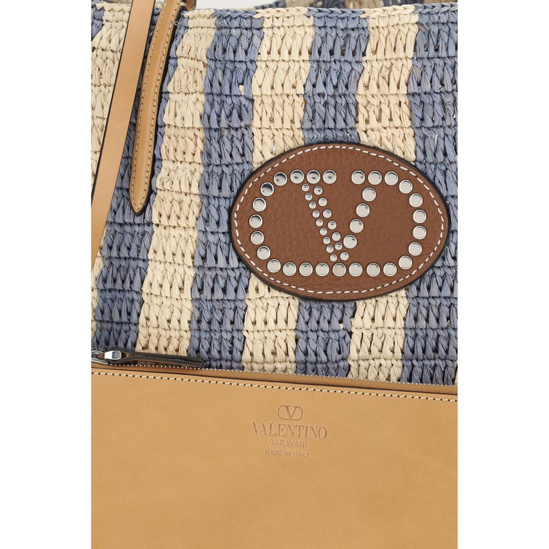 Multicolor raffia backet bag-null
