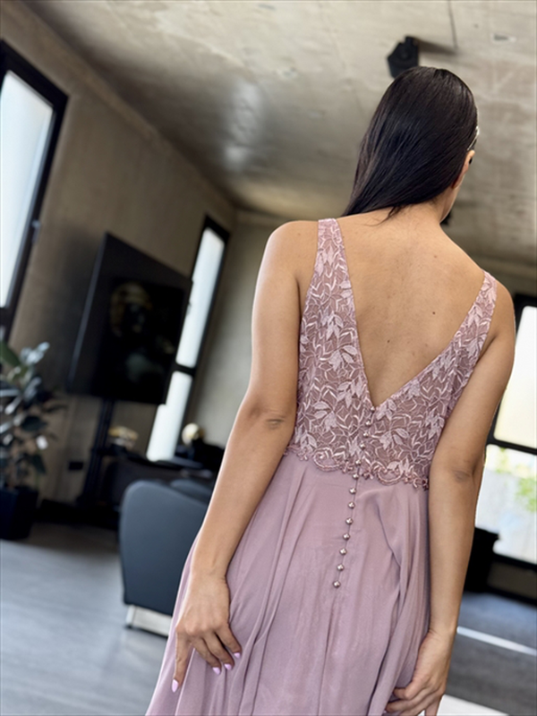 Maxi chiffon dress-null