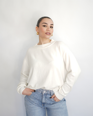 Knit top 1506, White, medium