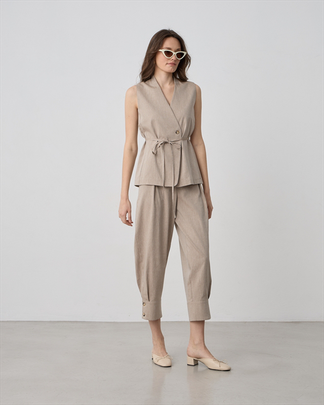 Blazer melange sleeveless-null