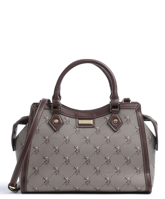U.s. Polo assn hampton handle printed bag, Brown, medium