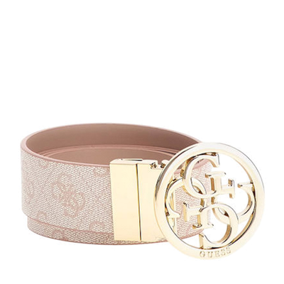 Guess γυναικεία ζώνη, Pink Logo, medium