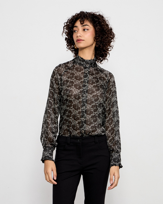 Chiffon shirt printed image number null