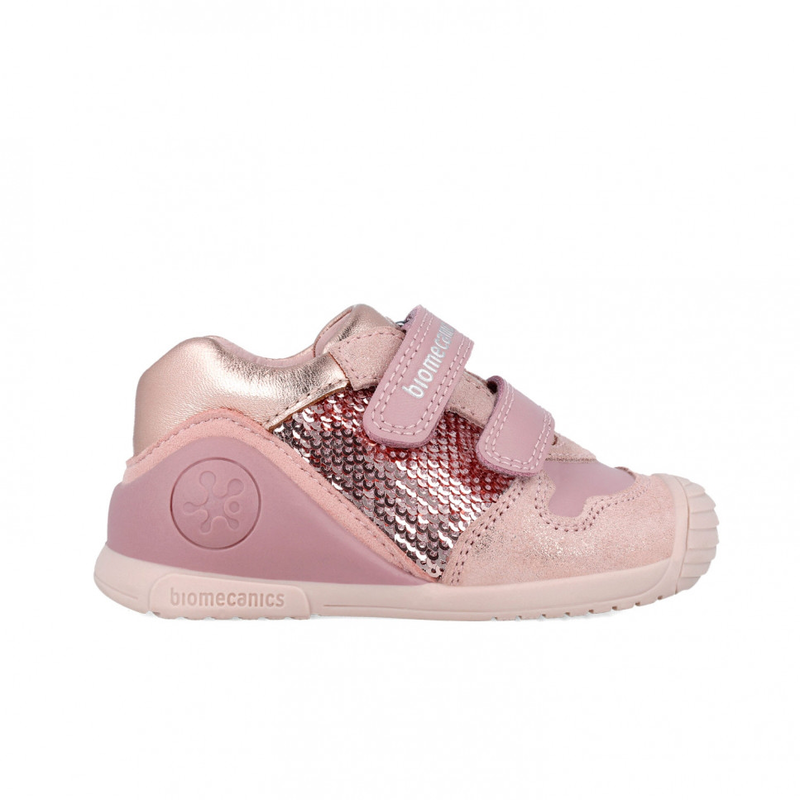 Biomecanics shoes with pink sequins image number null