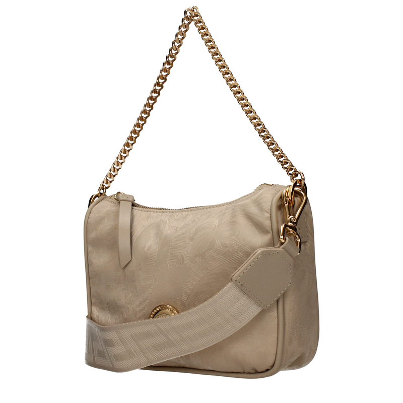 Beige fabric handbag-null