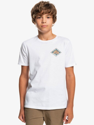 Quiksilver youth boys nineties son - short sleeve t-shirt (e, White, medium