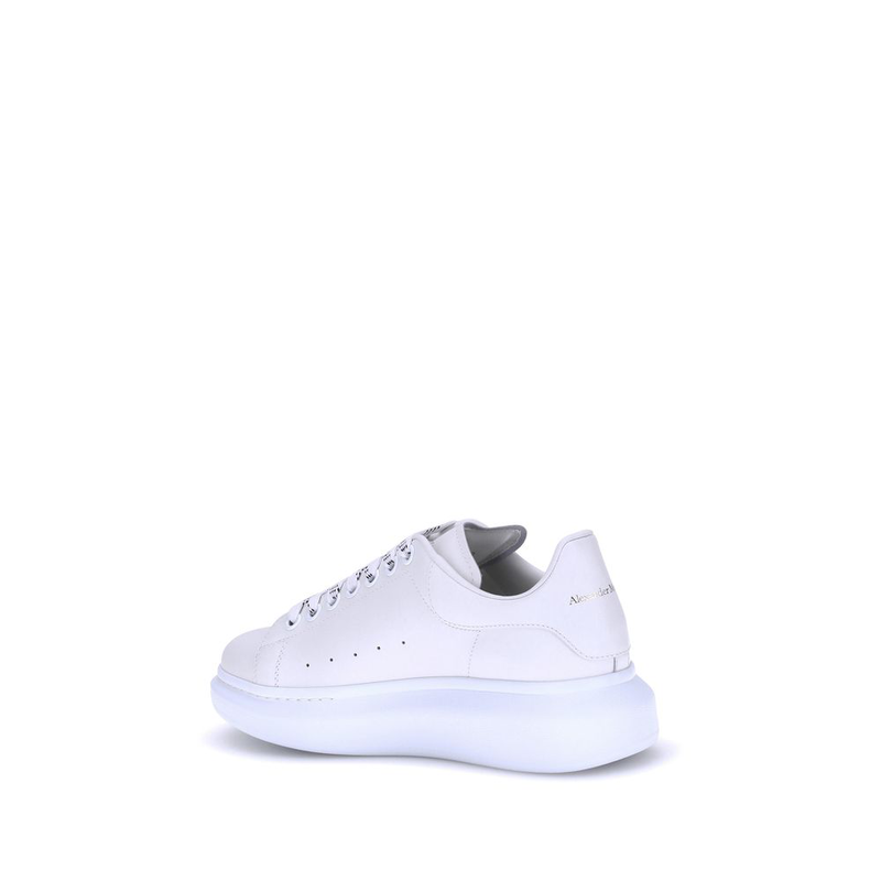 White calf leather bos taurus platform sneakers-null