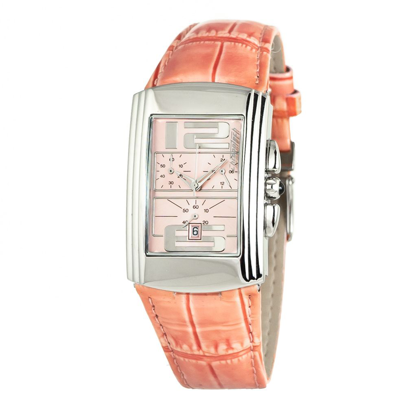 Multicolor leather dress watch-null