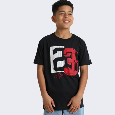 23 mesh t shirt, Black, medium