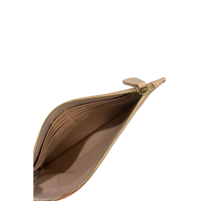 Pink polyurethane women clutch-null