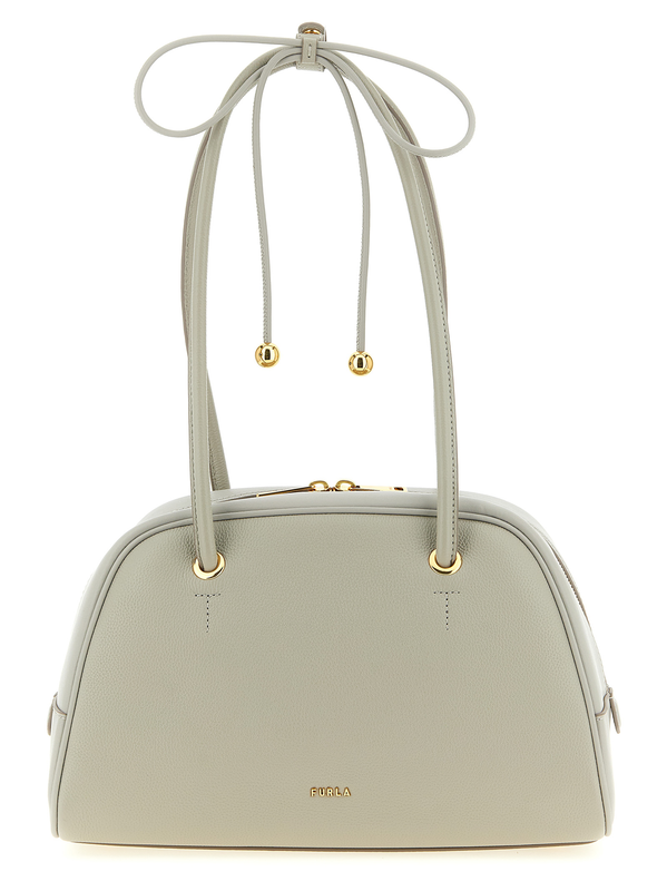 Gray calfskin handbag-null