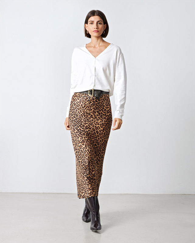 Skirt long animal print image number null