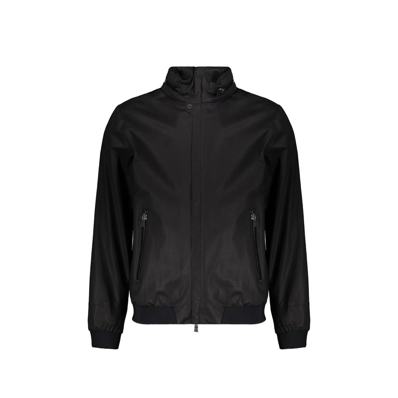 Black cotton full-length jacket-null
