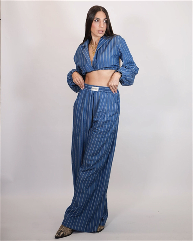 Zande louis dark blue striped set zss2633-null