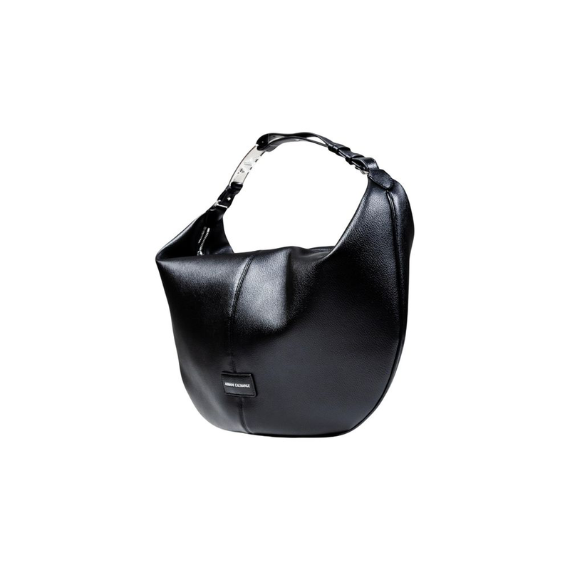 Black polyester handbag-null