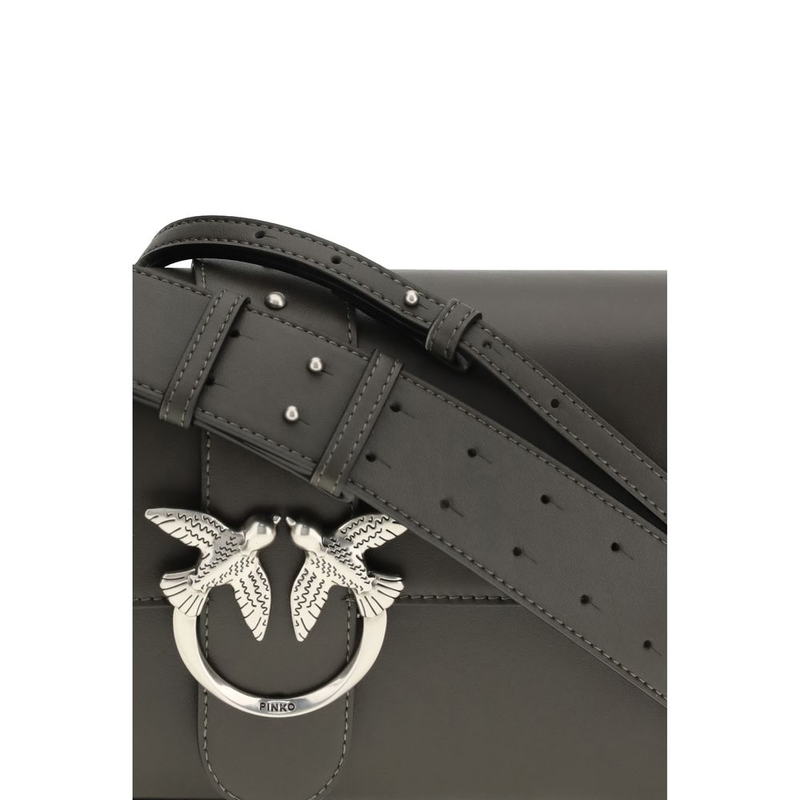 Bicolor leather shoulder bag-null
