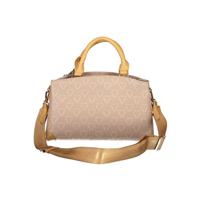 Beige polyurethane women handbag-null