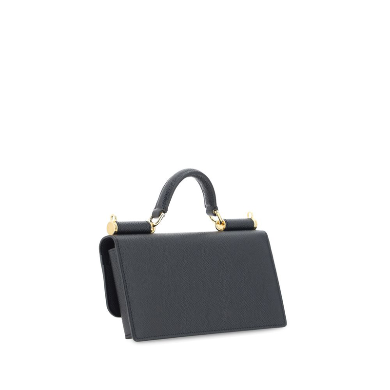 Black calf leather bos taurus shoulder bag-null