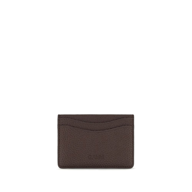 Brown recycled polyester wallet-null