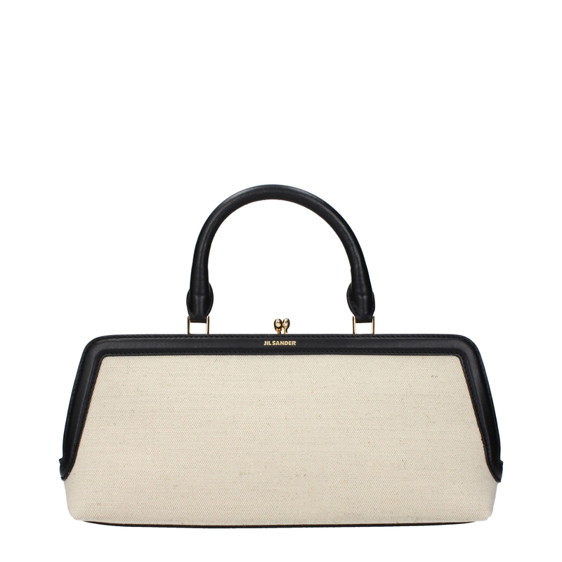 Beige fabric handbag-null