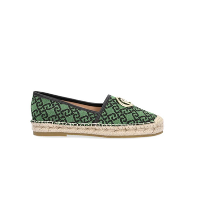Liu Jo vera 05 - espadrilles with jacquard monogram, Green, medium