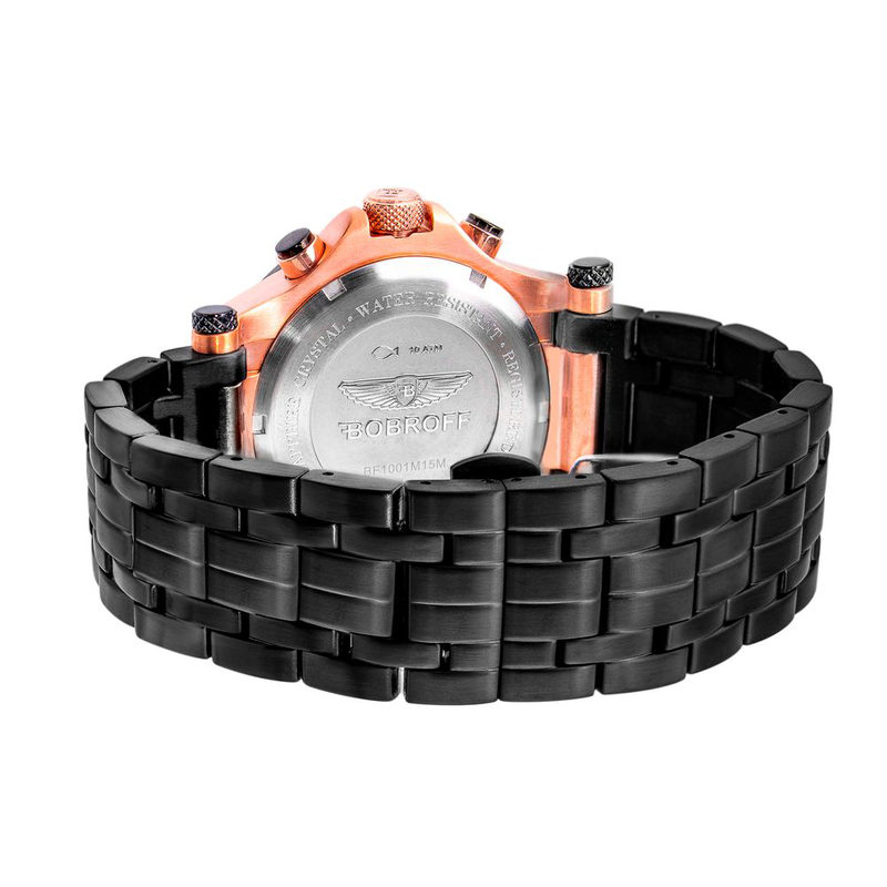 Black stainless steel dress watch-null