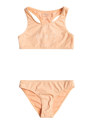 Roxy girls swimwear set basic active crop top
