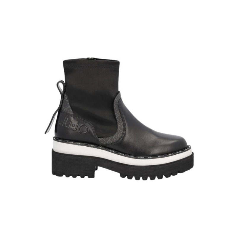 Purple 05 ankle boots with track sole-null