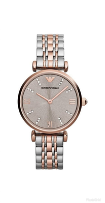 Emporio armani gianni t-bar two tone stainless steel bracelet ar1840, , medium