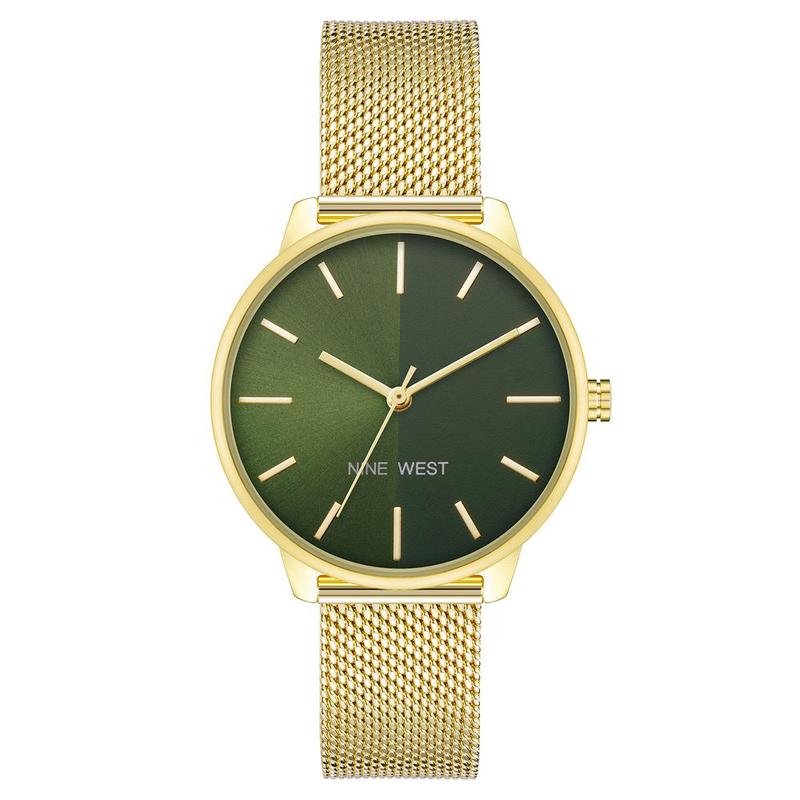 Gold stainless steel dress watch-null