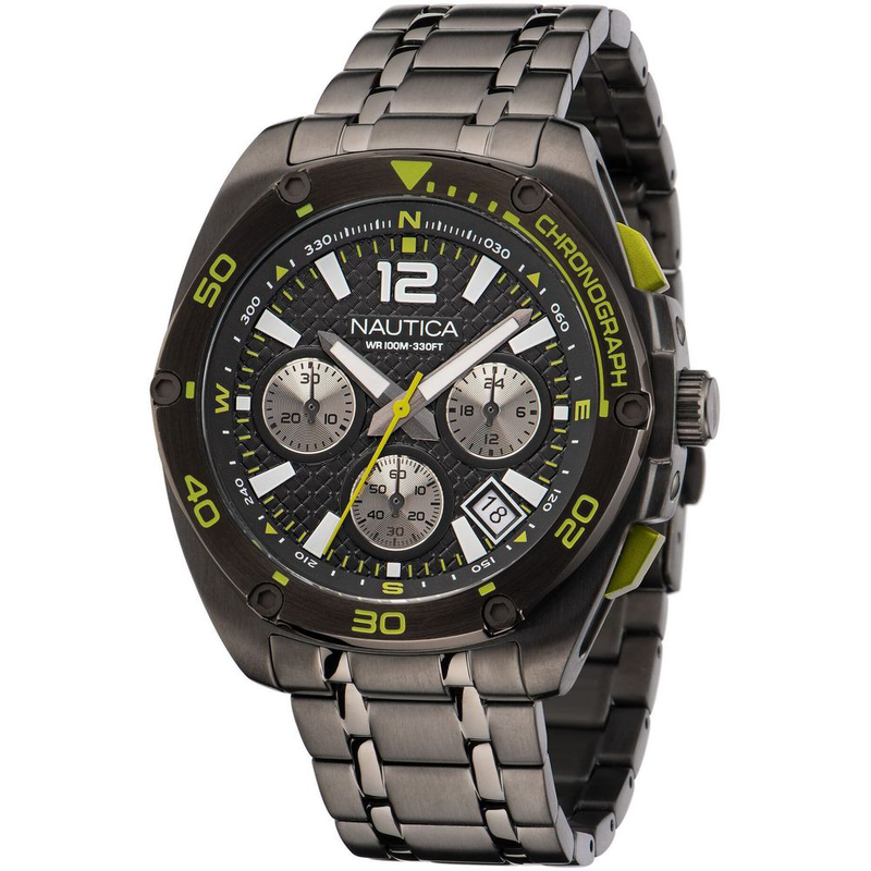 Gray stainless steel sport watch-null
