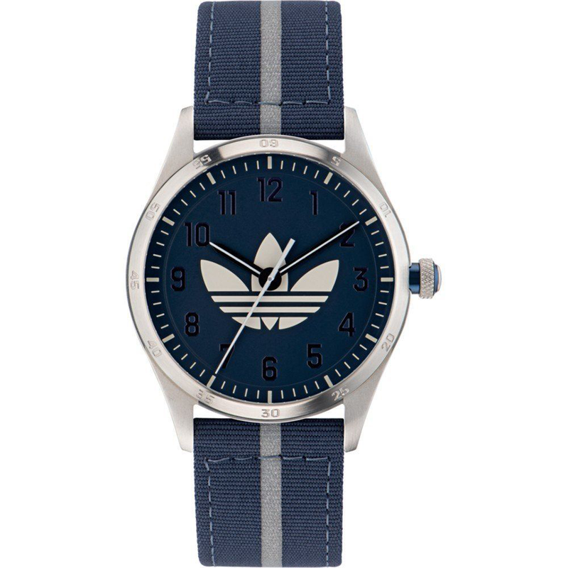 Blue fabric sport watch-null