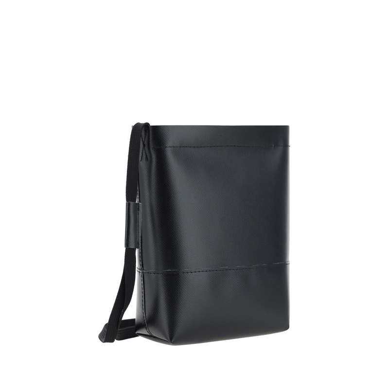 Black polyester shoulder bag-null