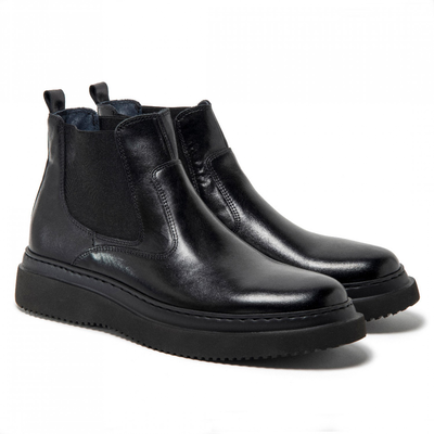 Mens chelsea ankle boots, Black, medium