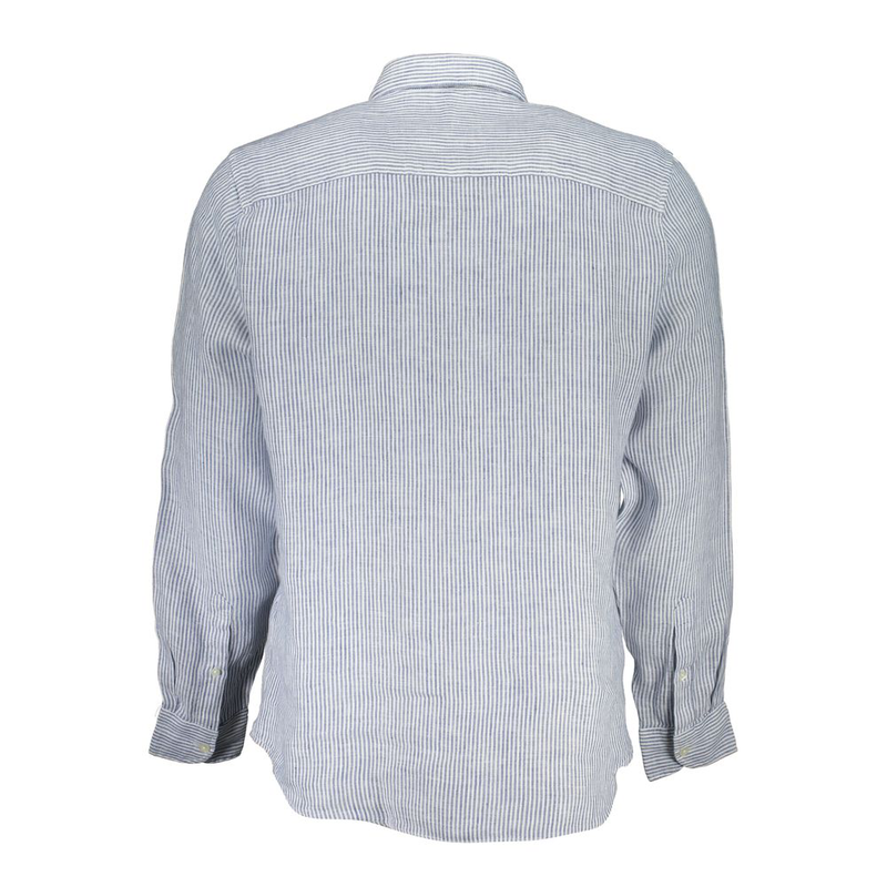 Blue linen men shirt-null