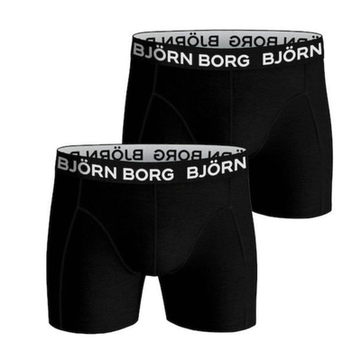 Kids core boxer 2 pack, Black, medium