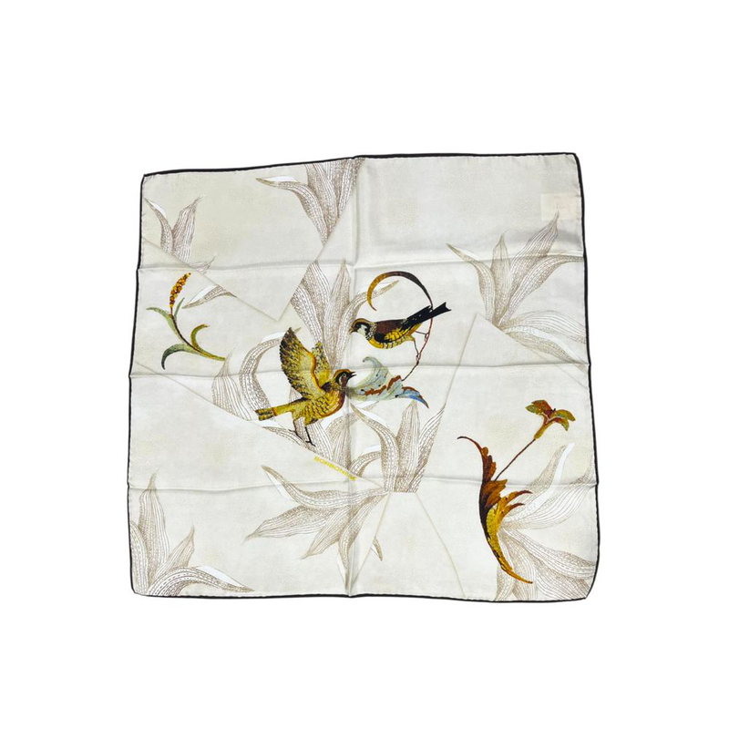Beige silk women scarf-null