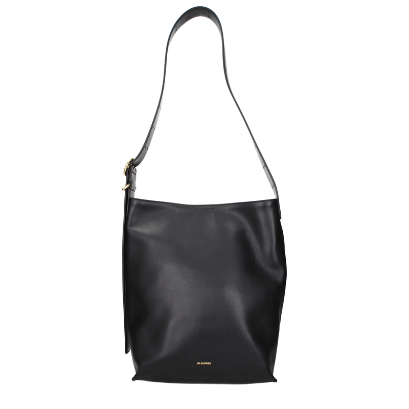 Black leather crossbody bag-null