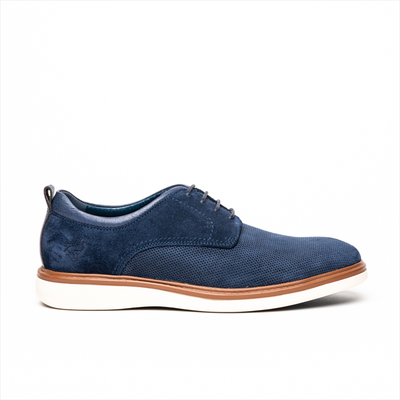 Boston sports club premium casual derby shoes, Navy, medium
