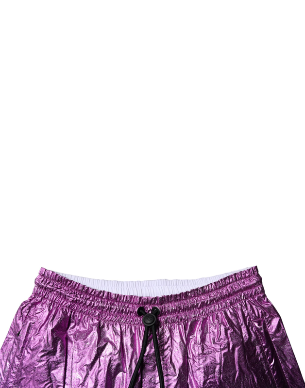 Metallic pink purple two tone bermuda shorts-null