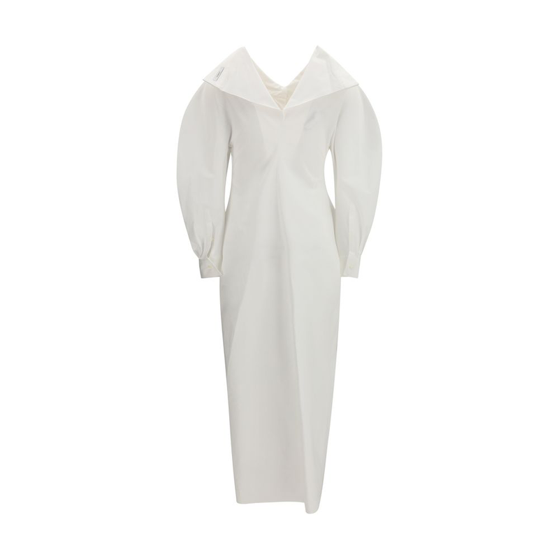 White cotton casual dress-null