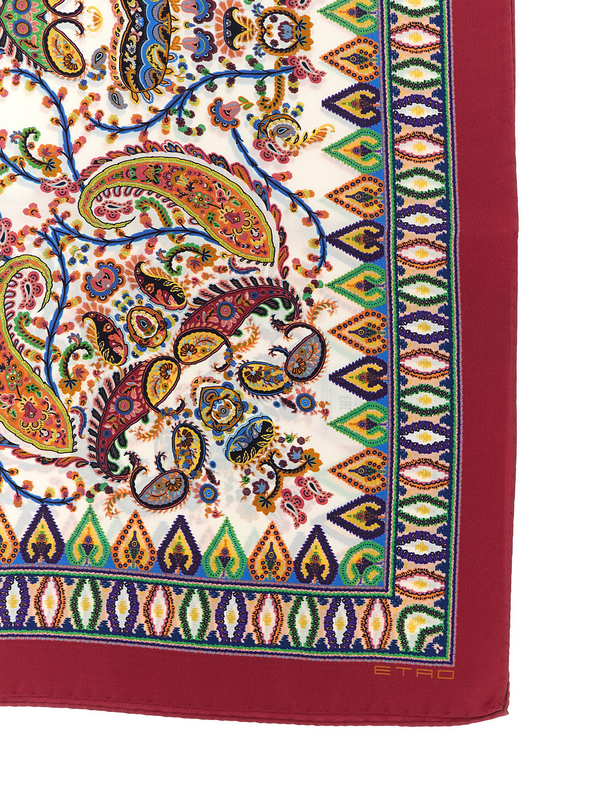 Multicolor silk foulard-null