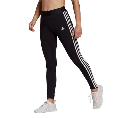 Loungewear essentials 3-stripes leggings, Black, medium