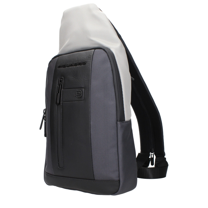 Gray fabric backpack-null