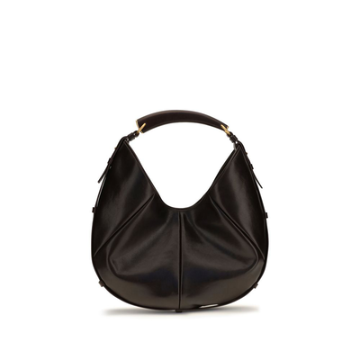Brown calf leather bos taurus shoulder bag, Brown, medium
