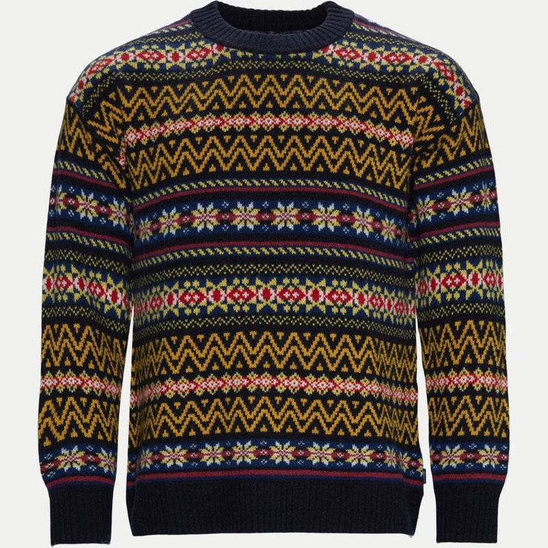 Fair isle c-neck.marine.πλεκτο-null