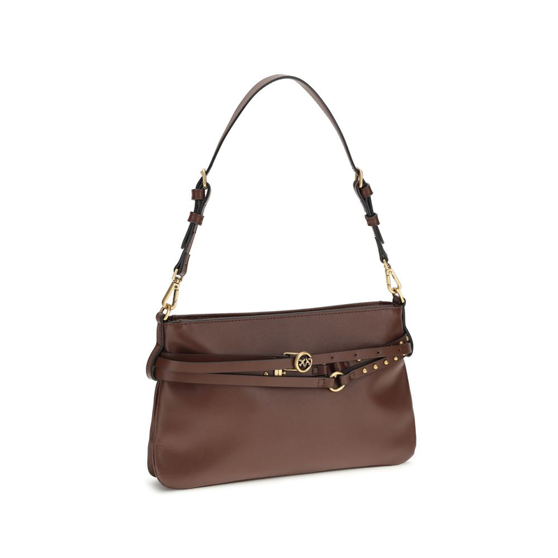 Brown calf leather bos taurus shoulder bag-null