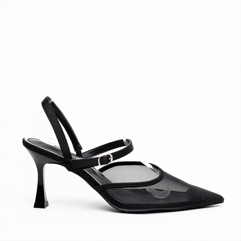 Product image: Miss belgini mesh upper ankle strap high heel pumps-null