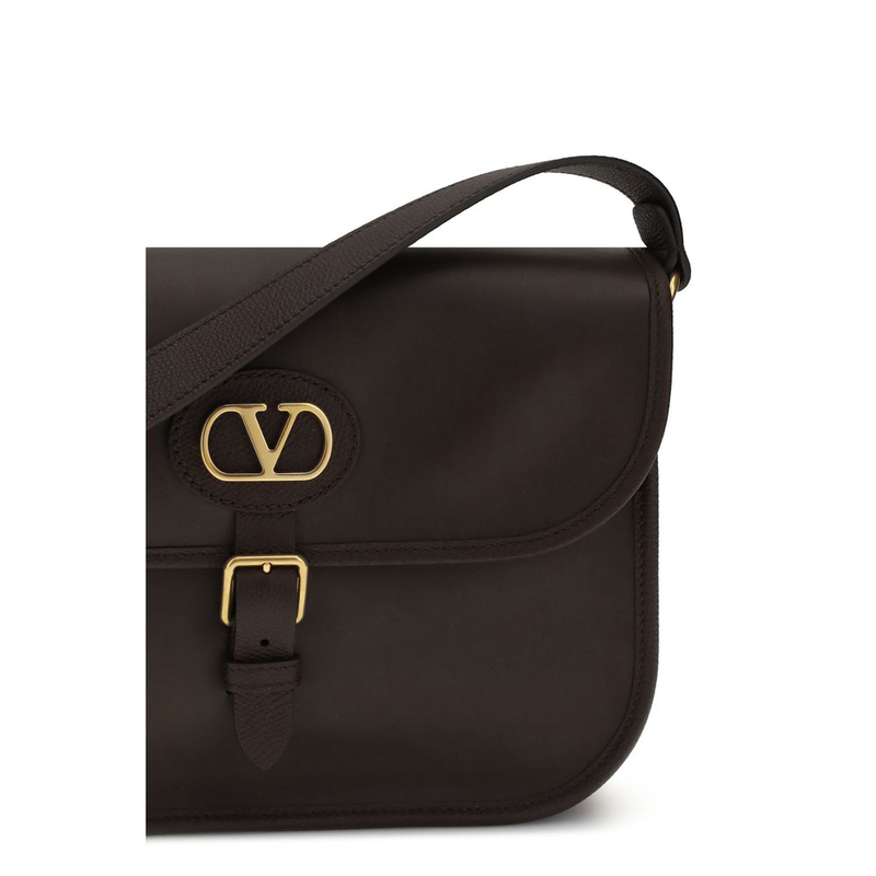 Brown calf leather bos taurus shoulder bag-null